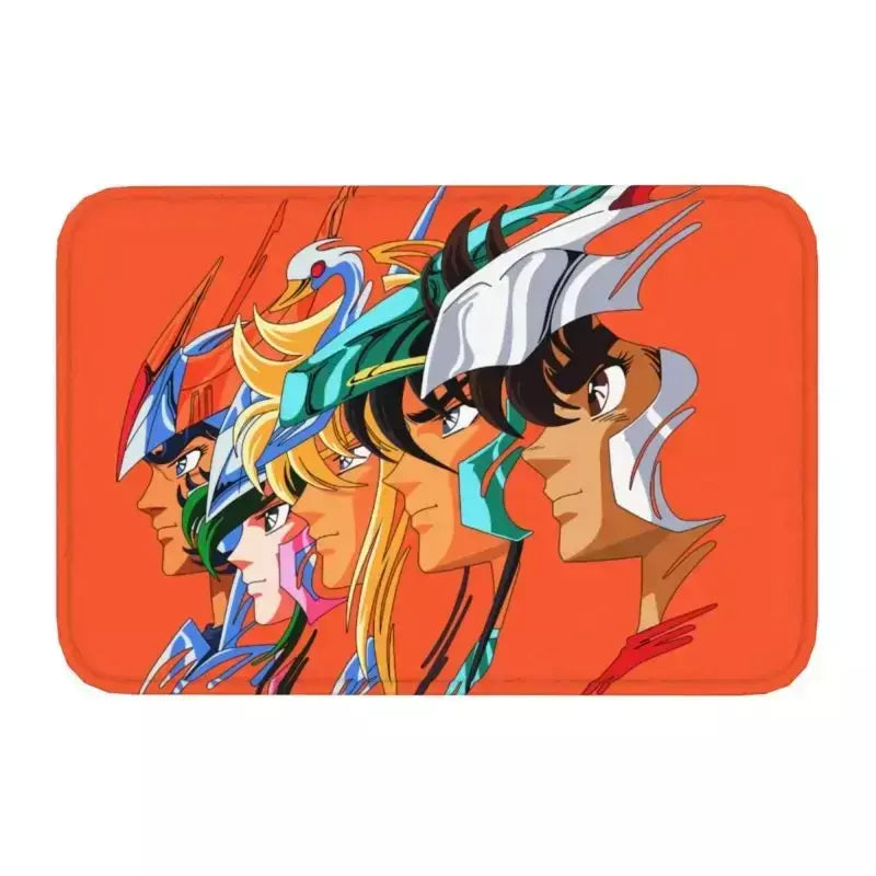Personalizado cavaleiros do zodíaco saint seiya pegasus fantasia capacho tapete antiderrapante banheiro cozinha garagem tapete 40*60cm