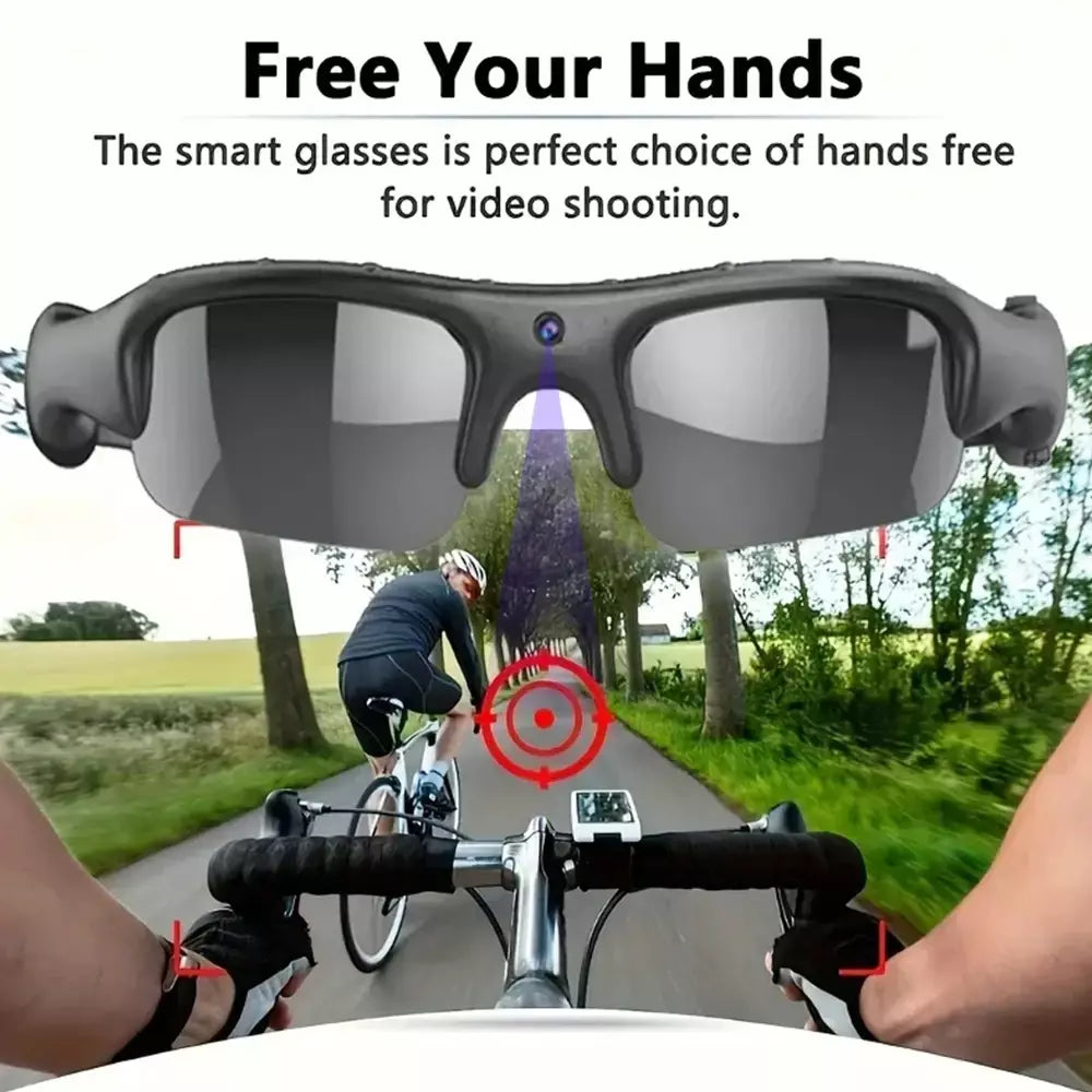 1080p hd óculos wifi câmera ao ar livre bicicleta motocicleta proteção de segurança óculos de sol câmera de vídeo lente polarizada esportes cam