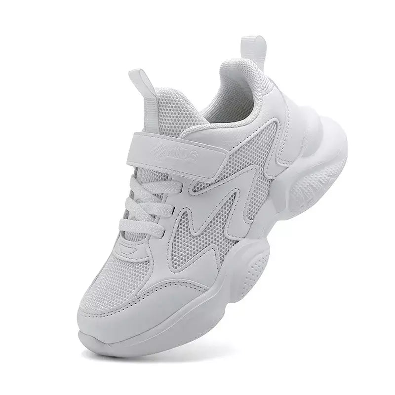 Branco crianças sapatos para meninos e meninas moda crianças confortáveis tênis respiráveis antiderrapante escola casual calçado de caminhada