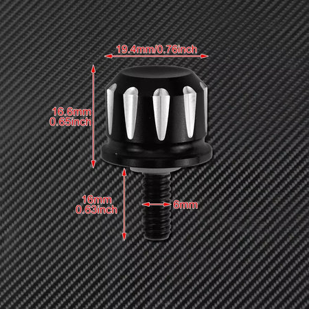 Universal motocicleta traseiro fender assento parafuso porca guia kit de montagem botão capa para harley dyna sportster xl touring flhr softail
