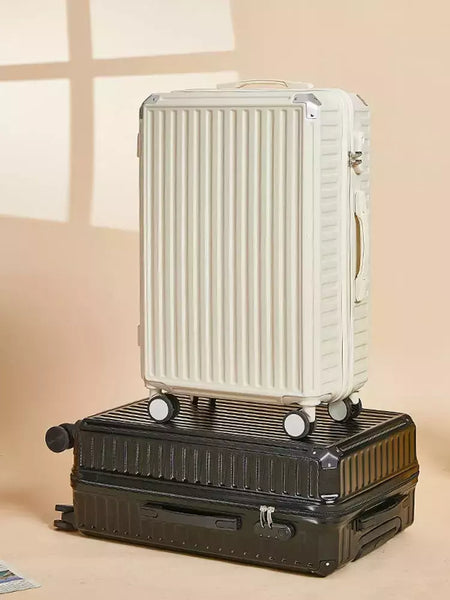 Mala de alumínio do curso do quadro, portador de bagagem, caixa do trole, cabine de transporte, 20 "24" 28";;VERDADEIRO;;"A09White suitcase,28 Inch