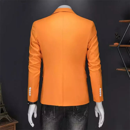 Blazer Casual de Negócios Masculino, Jaqueta Monocromática, Casacos Oversize, Smoking Masculino, Roupas de Marca, Roupas de Trabalho, Plus Size M-6XL