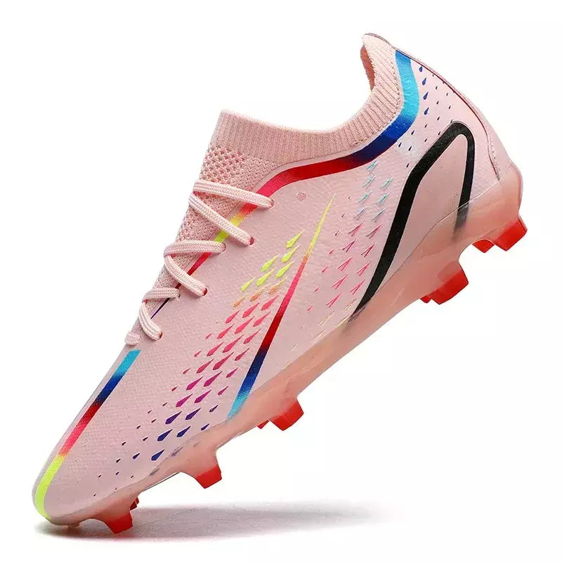 Tênis de futebol antiderrapante leve profissional masculino, grampos macios, tênis de treinamento de gramado, esportes ao ar livre