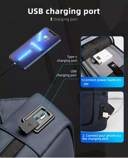 Mochila HK Slim para Homens, Sacos de Laptop, Impermeável, Minimalista, Negócios, Carregamento USB, Casual, Viagem, Trabalho, 15,6";;VERDADEIRO;;"8228-Black
