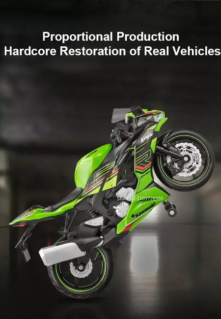 1:12 sportster modelo de brinquedo motocicletas liga diecast nijia ZX-6R motos som luz absorção choque pneus borracha crianças presente