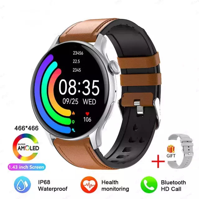 NFC Smartwatch para Mulheres, Tela HD, Rastreador de Saúde, Esportes, Voz, Chamada Bluetooth, Huawei, Xiaomi, Senhoras, Novo, 466x466, 2022