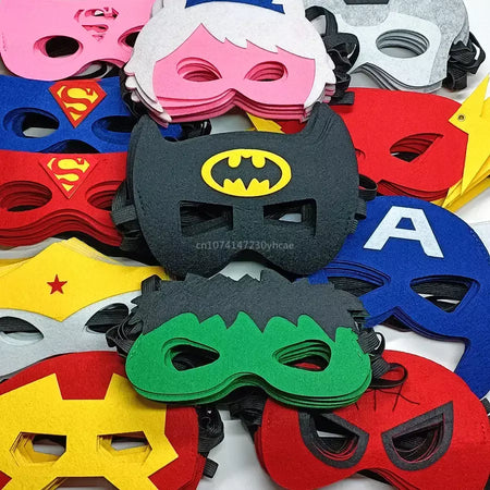 10 pçs/set disney mavel homem-aranha super herói máscaras de halloween congelado cosplay máscara presentes de natal festa de aniversário traje para criança
