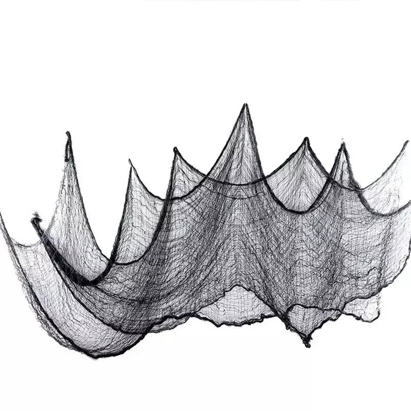 76x183cm decorações de halloween preto assustador gaze pano janela mesa porta net assustador fantasia vestido festa casa assombrada decoração da parede