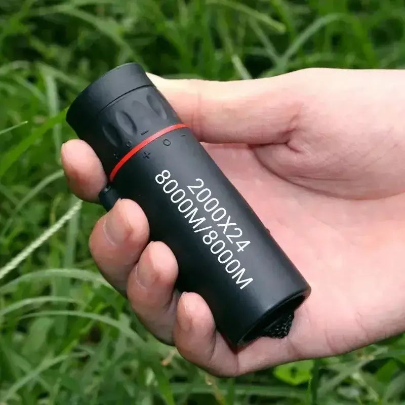 Telescópio monocular hd 2000x24, mini telescópio portátil para celular com suporte para acampamento ao ar livre, caça, observação de pássaros