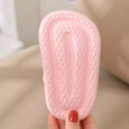 Sandálias infantis de desenhos animados antiderrapantes, sandálias de coelho bonito para bebês, sola macia para meninos, sapatos de praia infantil, verão
