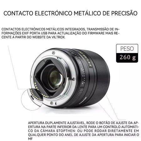 ?Do Brasil?Viltrox AF 23mm F1.4 Lente de câmera com foco automático APS-C para Sony E ZVE10 A6700 Fujfiilm XF Nikon Z Screen Z6 Z8 23 1.4