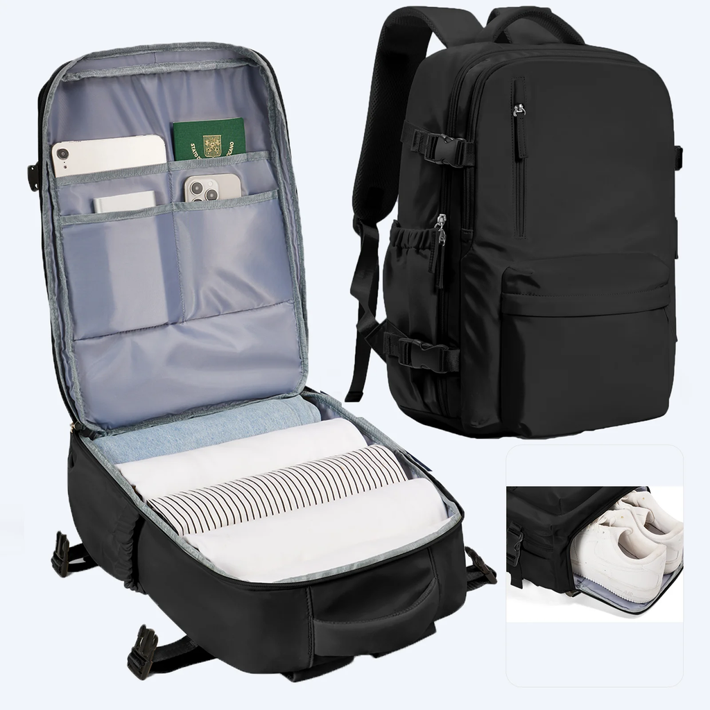 Mochila de Viagem de Avião de Grande Capacidade, Laptop para Mulheres e Homens, Easy jet Carry on Trolly Bag, Casual, 45x36x20