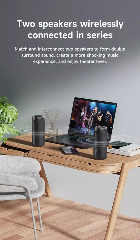 Zealot s49pro alto-falante portátil bluetooth 20w ipx6 à prova dwaterproof água poderosa caixa de som baixo impulso duplo emparelhamento verdadeiro alto-falante sem fio