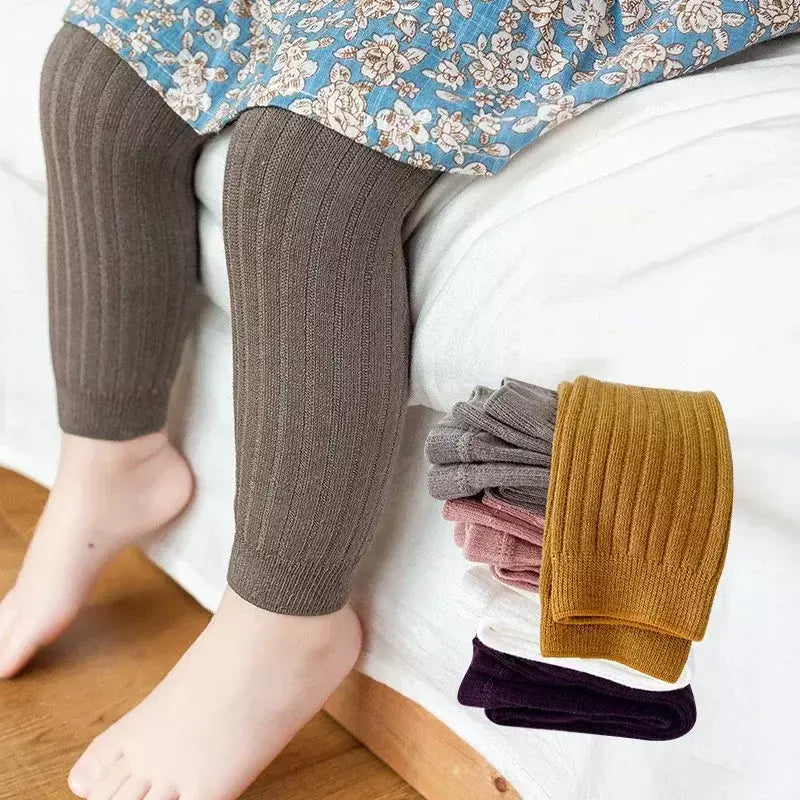 Primavera outono bebê meninos meninas calças recém-nascidos menina leggings collants algodão estiramento crianças calças de tricô para 0 a 6 anos