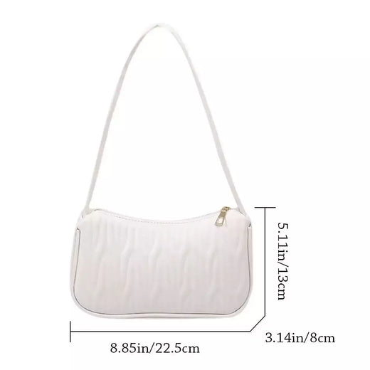 Bolsa de axilas de couro PU para mulheres, bolsa casual, bolsas de ombro femininas, luxo