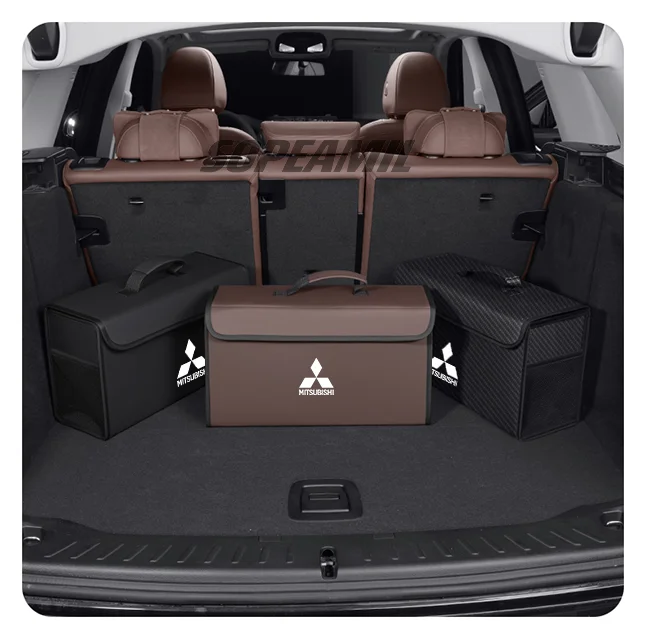 Caixa organizadora de porta-malas de carro, caixa traseira, armazenamento de arrumação, para mitsubishi outlander pajero asx colt lancer l200 triton ralliart