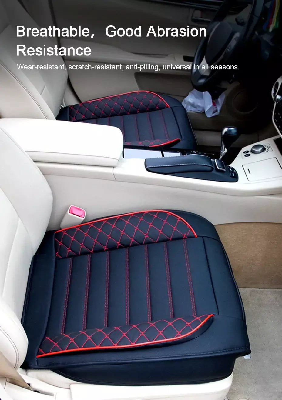 SEAMETAL Capa de assento de carro totalmente cercada, couro PU premium, protetor de assento automático, almofada anti-arranhões, tapete de proteção para cadeira
