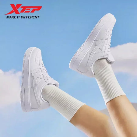 Xtep sapatos de skate antiderrapante resistente ao desgaste casual branco casal tênis de skate masculino feminino sapatos de marca de luxo 881219319851