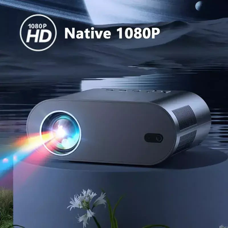 DITONG Projetor 4K Android com Dual WiFi 6 e Bluetooth Auto Keystone Auto Focus Home Theater HD Native 1080P projetor