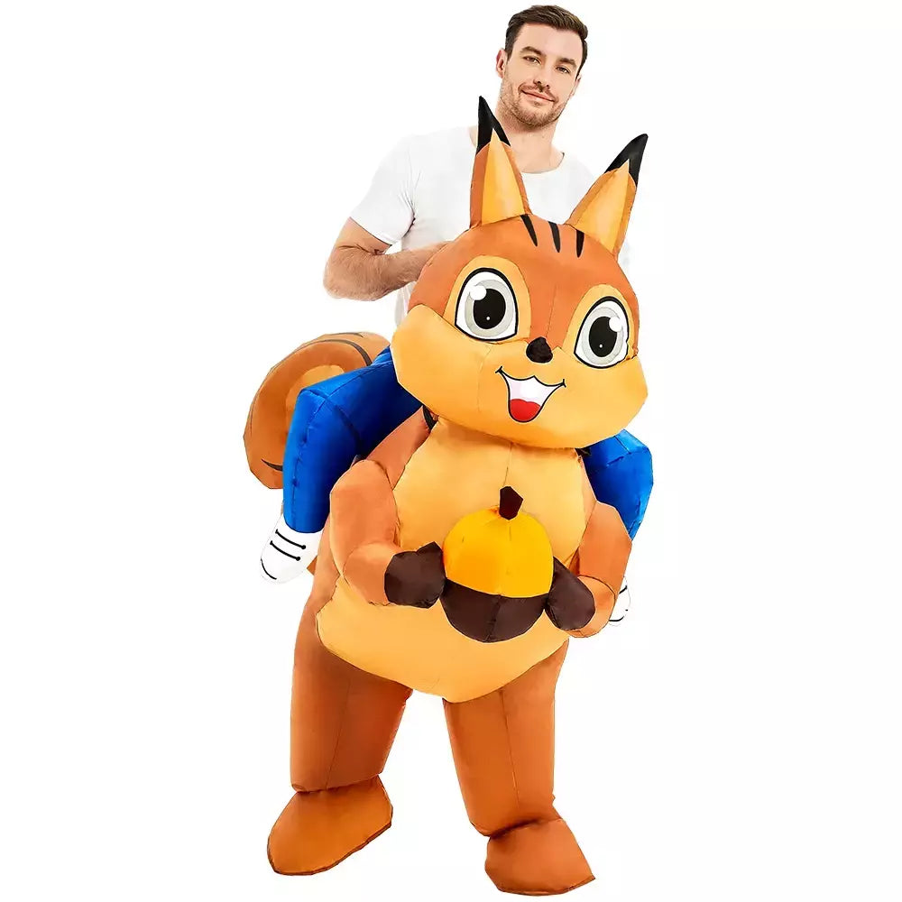 Adulto galo inflável traje engraçado unicórnio elk animais terno inflável halloween carnaval meio corpo explodir terno para cosplay