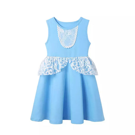 Crianças cosplay traje menina verão pageant lantejoulas fantasia crianças cinderela carnaval roupas princesa vestido de aniversário 3-10 ano