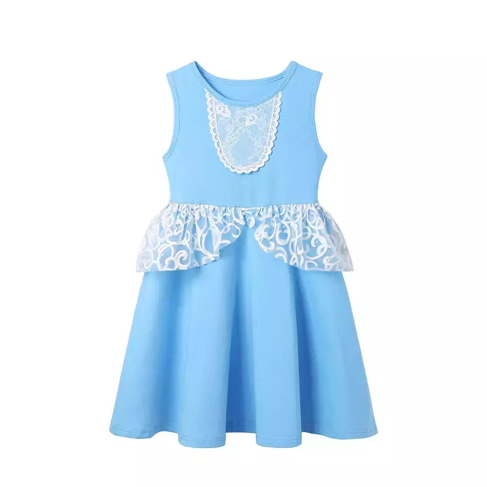 Crianças cosplay traje menina verão pageant lantejoulas fantasia crianças cinderela carnaval roupas princesa vestido de aniversário 3-10 ano