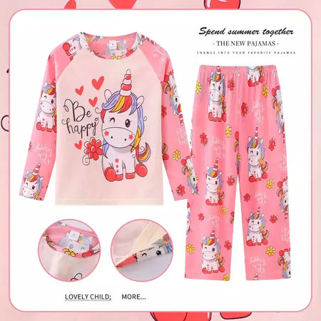 Crianças Minnie Elsa Duck Pijamas dos desenhos animados, roupas infantis para casa, conjuntos para meninos e meninas, terno de viagem, casual, novo, 2 peças por conjunto