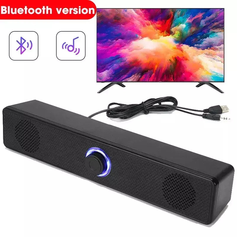 Bluetooth 4d surround alto-falante sistema de som de cinema em casa computador soundbar tv subwoofer com fio estéreo graves fortes para festa em casa