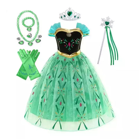 Elsa anna vestidos de princesa meninas malha lantejoulas vestido crianças cosplay neve rainha trajes halloween carnaval festa aniversário vestidos