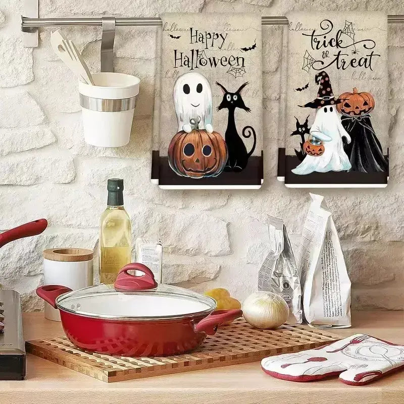 Halloween pano de lavar louça prato toalha de microfibra festiva mesa de cozinha esfregão decoração toalha de banho toalha de cozinha