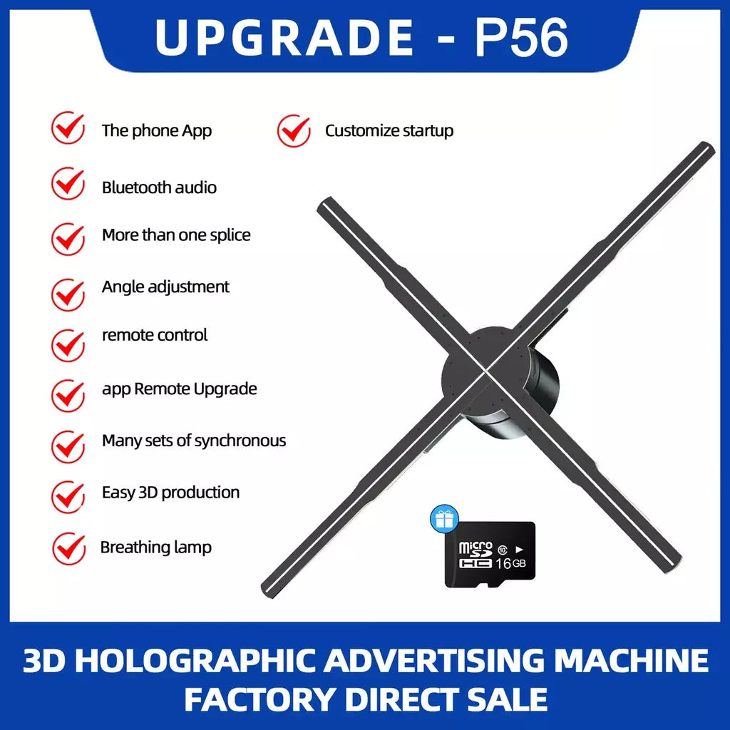 Ventilador holográfico 3d 180cm wifi em tempo real 3d ultra hd 2512led luzes display de publicidade luzes holográficas player projetor legal