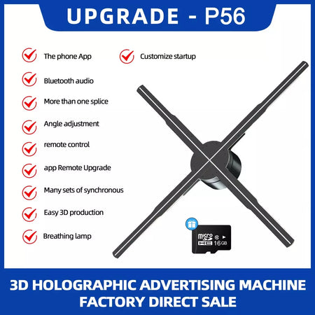 Ventilador holográfico 3d 180cm wifi em tempo real 3d ultra hd 2512led luzes display de publicidade luzes holográficas player projetor legal