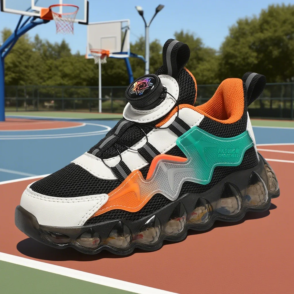 Crianças sapatos esportivos meninos moda correndo lazer malha confortável ao ar livre crianças sapatos casuais tênis leves tênis