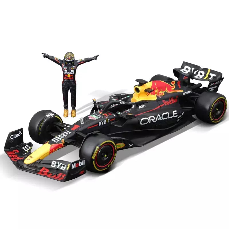 Bburago-Modelo de carro Red Bull Racing, 1:24, 2023, F1, RB19 + boneca vencedora, 1 # Verstappen, 11 # Perez, Fórmula Um, Modelo Super Toy Car