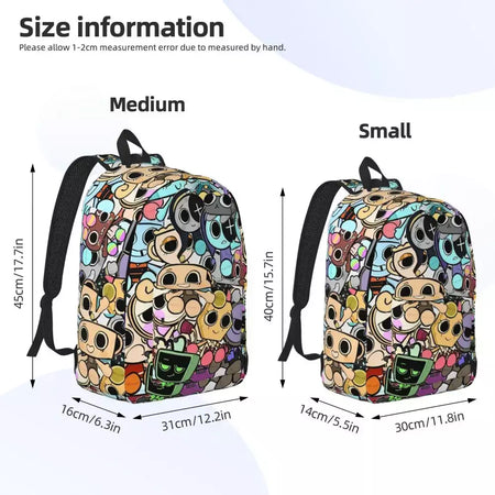 Mochila fofa Dandys World para homens e mulheres, legal, estudante, trabalho, mochila, jogo, laptop, bolsa de ombro ao ar livre