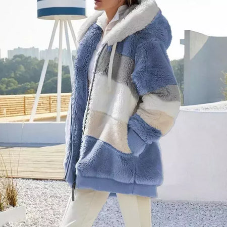 Casaco de capuz extragrande feminino com bolsos macios, streetwear quente, casaco solto, Lady Outerwear, outono, inverno, novo, 2023