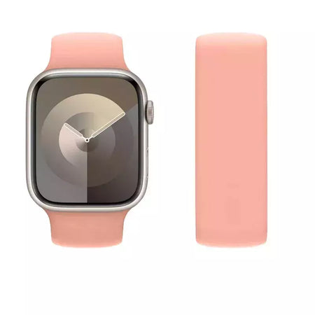 Silicone Solo Loop Band para Apple Watch, Belt Bracelet Strap, iWatch Series 9, 8, 7, 6, SE, Ultra 2, 40mm, 44mm, 45mm, 41mm, 49 milímetros, 38 milímetros, 42 milímetros