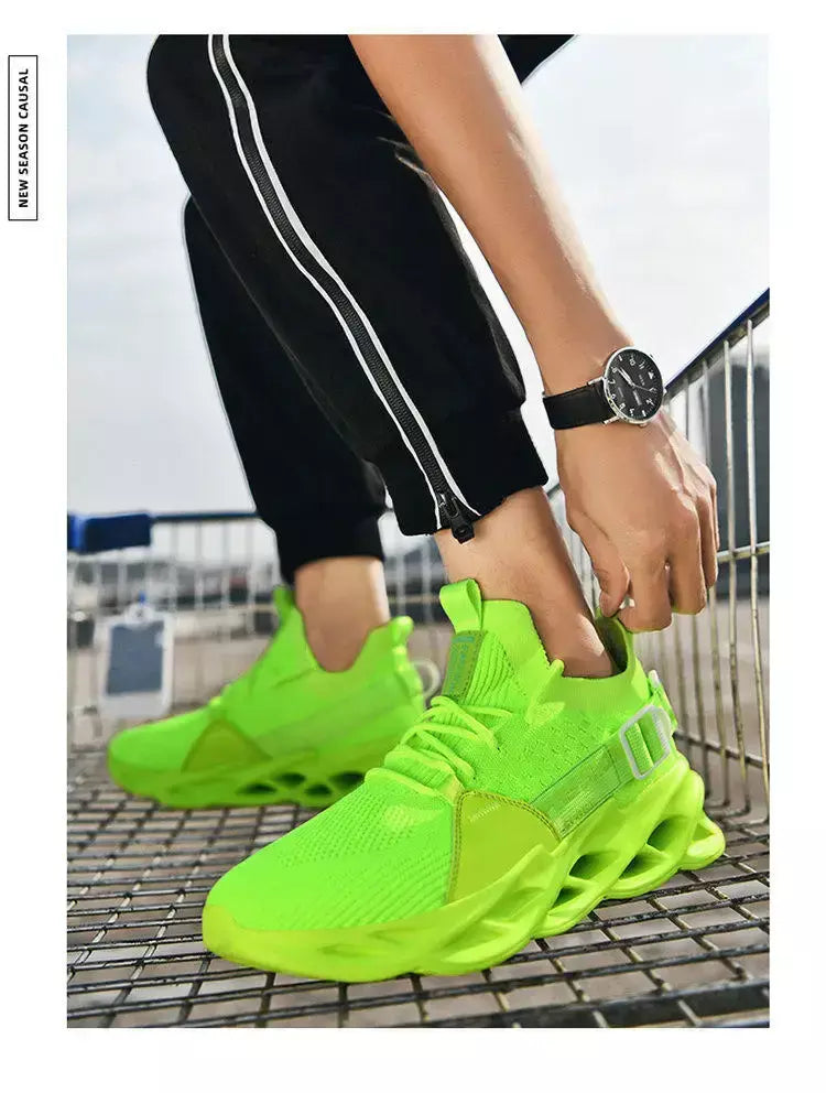 Venda quente moda roxo tênis casuais das mulheres dos homens lâmina tênis de corrida tamanho grande 48 luz respirável sapatos esportivos masculino malha tênis