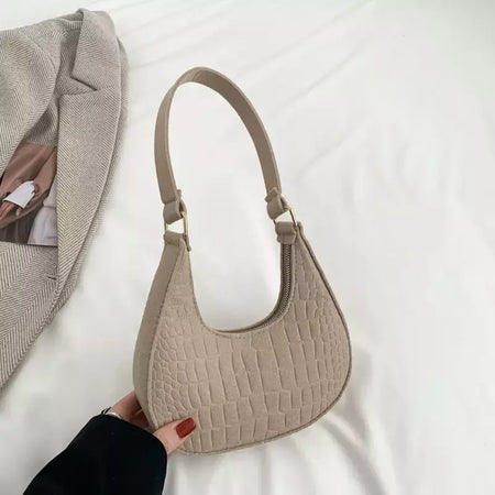 Retro Pure Felt Handbag para mulheres, bolsa de axilas, bolsa de ombro, cor sólida, bolinhos, design simples, moda lazer