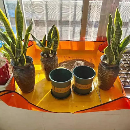 Tapete de plantio dobrável à prova d'água, tapete de jardim para vaso de flores, transplante, mistura de solo, ferramenta de poda de plantas