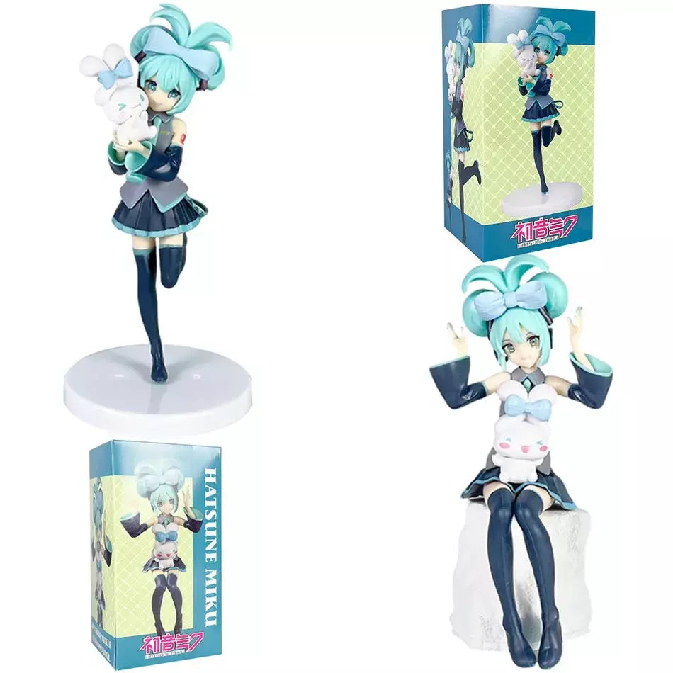 20cm anime hatsune miku x cinnamoroll figura anime periférico modelos colecionáveis decorações decorativas crianças presente kawaii