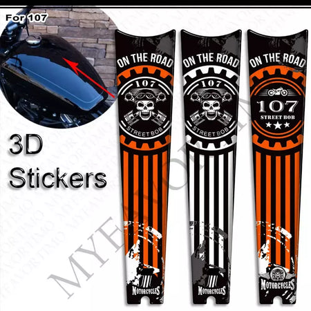 Motocicleta para harley davidson street bob fxbb 107 m8 tanque almofada apertos kit joelho carenagem fender adesivos decalque