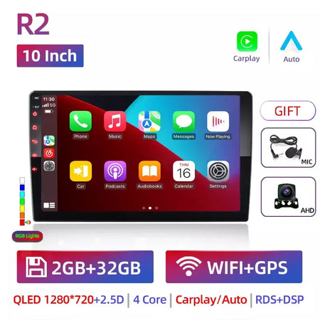 Android 13 2 din rádio do carro carpla auto 7 9 10 13.1 Polegada universal wifi gps áudio reprodutor multimídia para nissan toyota kia honda