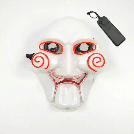 Led slipknot máscara dj halloween masquerade cosplay traje adereços assustador máscara brilhante para adultos homens halloween slipknot máscara