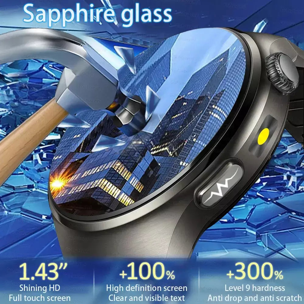 2026 novo relógio inteligente masculino feminino exame micro-físico ecg + ppg oxigênio no sangue ácido úrico pressão arterial safira smartwatch masculino