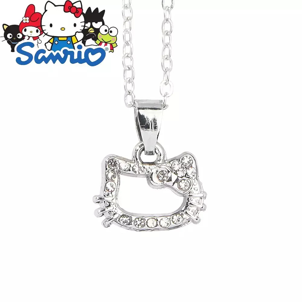 Olá kitty pingente colares moda arco bonito gato colar para mulheres homens jóias acessórios presentes menina metal kt gato pingente