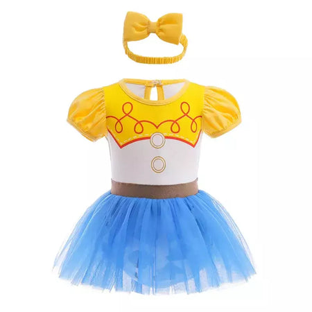Baby Romper TUTU Vestido Com Headband Infantil Baby Princess Girl Roupas Tamanho 3-18M Cute Design Baby Dress Party Trajes