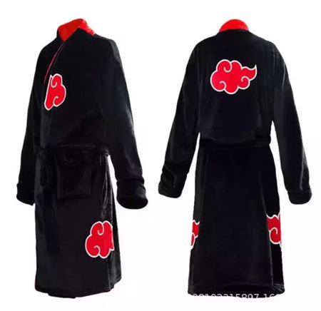 Naruto anime uzumaki akatsuki roupões de banho pijamas homem cosplay trajes para casa yondaime namikaze roupão de banho térmico pijama