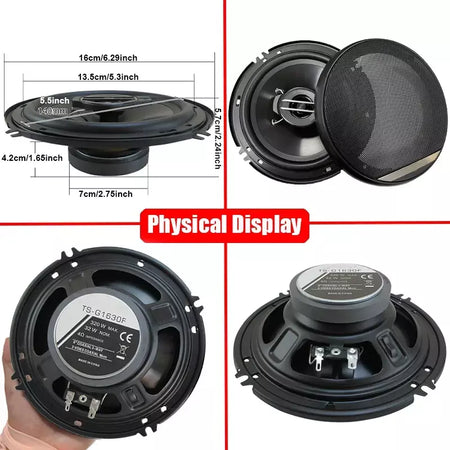 2 pçs 6 Polegada 320w 3 vias universal carro coaxial música estéreo gama completa hi-fi para carro caminhão porta alto-falantes sistema de som surround