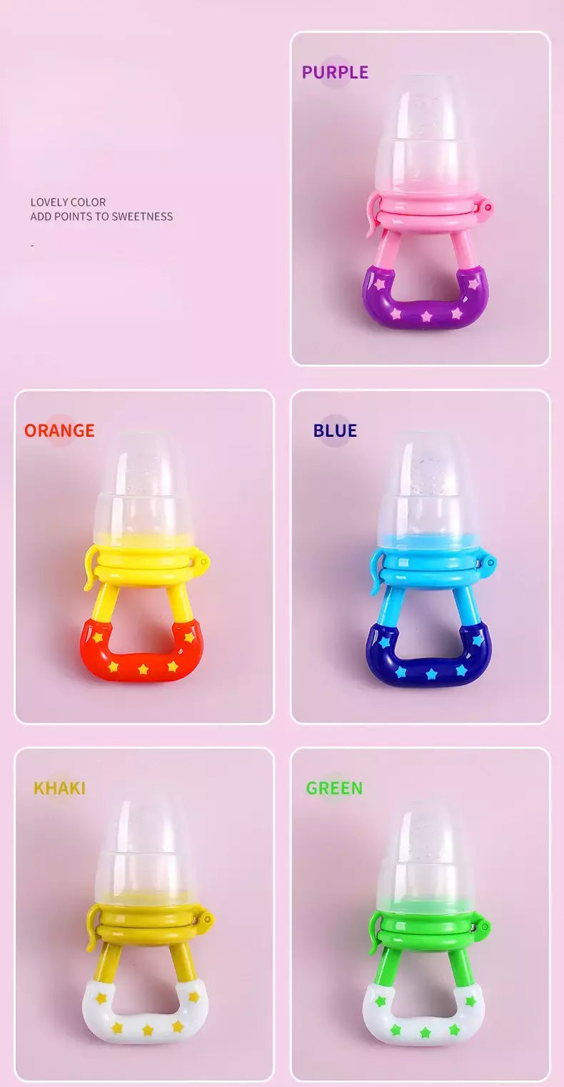 Chupeta alimentador de frutas infantis Brinquedos de dentição Alimentador de alimentos frescos Mamilo de frutas Bolsas de silicone para crianças pequenas, crianças, menino, menina